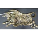 An Austrian Bronze Bull Tray, c. 20cm long