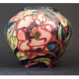 A Modern Moorcroft Limited Edition Vase Decorated with Flowers by Rachel Bishop 2003, 105/200, 11cm