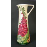 A Modern Moorcroft Limited Edition Foxglove Decorated Jug by Rachel Bishop 2002, no. 859, 24cm,