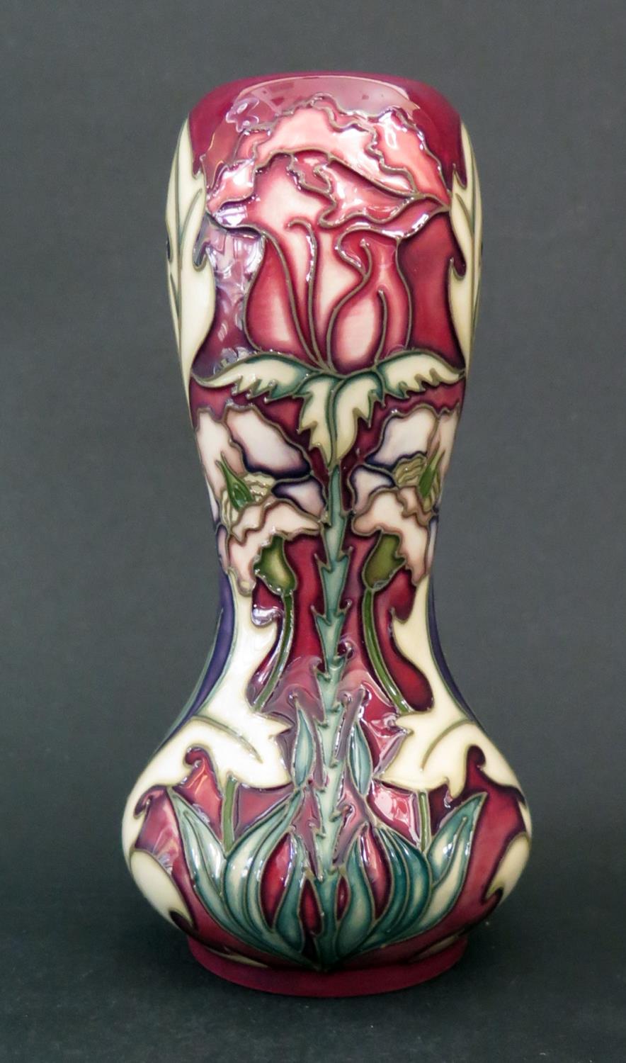 A Modern Moorcroft Floral Decorated Vase 2001, 15.5cm, boxed