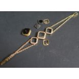 A Monte Royale Ladies 18ct Gold and Diamond Set Quartz Wristwatch, case (without clips for inset