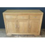 An Oak Furnitureland Bevel Large Sideboard _ six months old (costs £399.99)