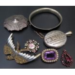 A Selection of Odd Jewellery including enamel