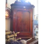 A Mahogany Corner Cupboard and floor standing open corner unit