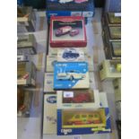 A Collection Corgi Cars and Vans including two Jaguar Sets