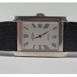 A Rotary Elite Silver Cased Gent's Quartz Wristwatch, case back No. 11513