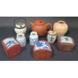 A Collection of Chinese Ceramics including terracotta teapot