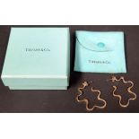 A Pair of Tiffany & Co. Sterling Silver Earrings, c. 41mm drop, 8.3g), card boxed and with soft
