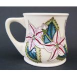 A Modern Moorcroft Floral Decorated Mug, 8.5cm