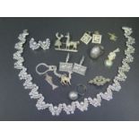 A Selection of South American Silver and White Metal Jewellery, 120