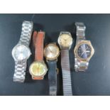 A Selection of Gent's Wristwatches including Timex, Timor, Citizen and Accurist. All A/F