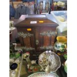 A 19th Century French Table Cabinet with twin doors fitted with three drawers and with a single