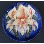 A Modern Moorcroft Trial Floral Decorated Pin Dish, no.41, 12cm diam., boxed
