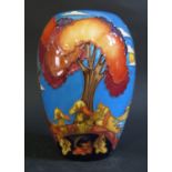 A Modern Moorcroft Tree and Fungi Decorated Vase 2002, 18cm, boxed