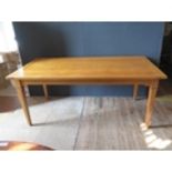 A Modern Solid Oak Dining Table, 180x90cm