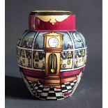 A Modern Moorcroft Limited Edition Nursery Rhyme Series Hickory Dickery Dock Ginger Jar decorated