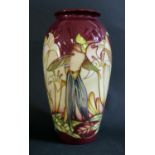 A Modern Moorcroft Collector's Club Hummingbird Decorated Vase 2003, 28cm