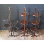 Three Edwardian Wooden Cake Stands