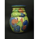 A Clarice Cliff Bizarre Blue Chintz 8" 358 Vase 1932/33