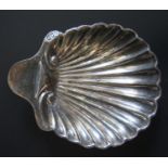 A Victorian Silver Scallop Shaped Dish, London 1893, Josiah Williams & Co., 55g, 12.5cm long