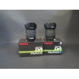 Two SMC Pentax 18-55mm F3.5-5.6 Camera Lenses Boxed. One AL, the other WR