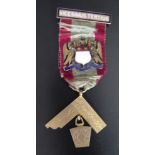 A 9ct Gold Masonic Jewel 'VICESIMUS TERTIUS', 22.7G gross