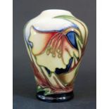 A Modern Moorcroft Floral Decorated Vase by Sian Leeper 05, 10.5cm