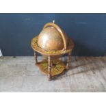 A Vintage Globe Drinks Trolley