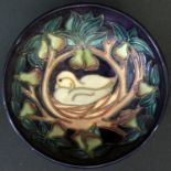 A Modern Moorcroft Limited Edition Partridge in a Pear Tree Bowl 2003, 25/100, 11.5cm diam.