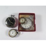 TIM Stopwatch, Kienzle Fob Watch (running) and two others (A/F)