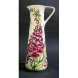 A Modern Moorcroft Limited Edition Foxglove Decorated Jug by Rachel Bishop 2002, no. 398, 24cm,