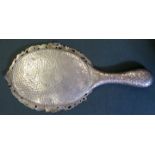 An Edward VII Silver Backed Hand Mirror, Birmingham 1906, S W Smith & Co.