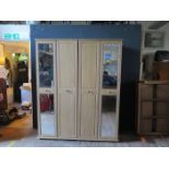 A pair of Modern Wood Effect Wardrobes