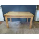 An Oak Furnitureland 6-8 Seater Draw Leaf Table _ six months old (costs £569.99)