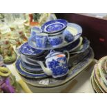 A Collection of Victorian and later Blue and White Ware
