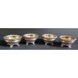 A Set of Four George II Silver and Gilt Lined Salts, London 1757, Edward, Edward junior, John &