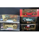 Five Burago, Ertl and Maisto 1:18 Scale Chevrolets in Boxes