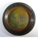 An Art Deco Danish Bronze Dish from Ægte Ildfast, 32cm diam.