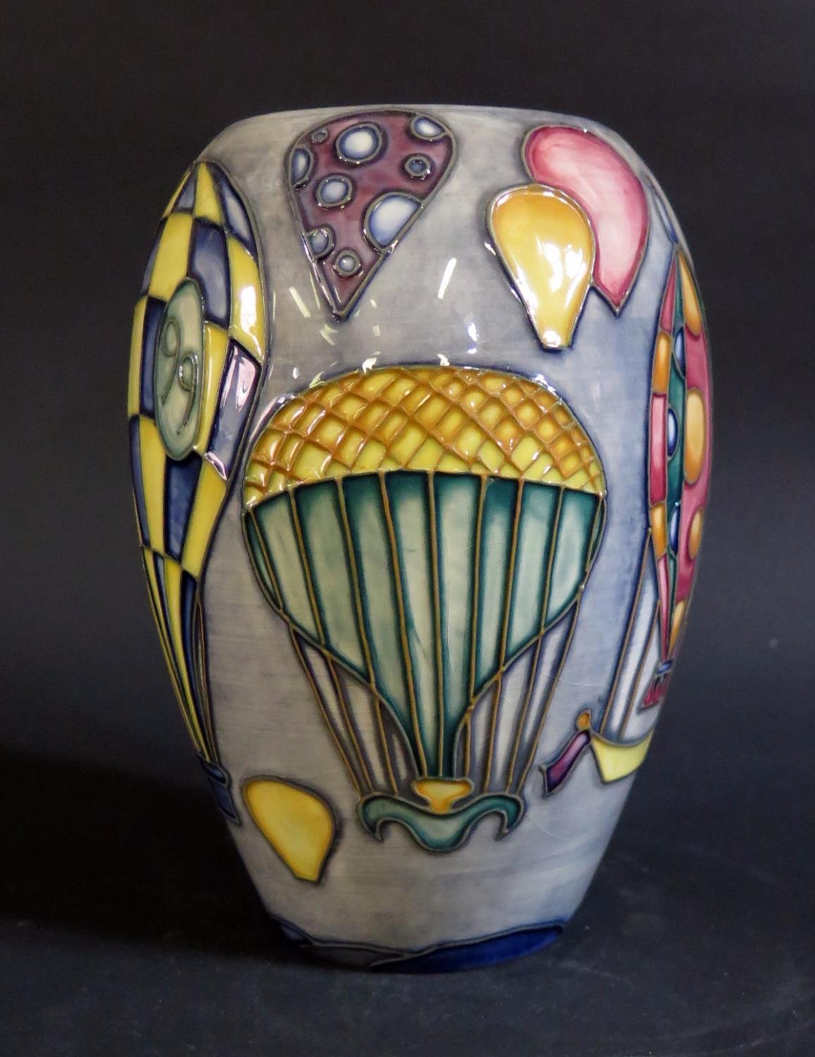 A Modern Moorcroft Hot Air Balloon Vase 1998, 18cm, boxed