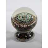 A Millefiori Glass Mushroom Paperweight