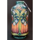 A Modern Moorcroft Trial Floral Decorated Vase dated 31.7.03 pen signed by Philip Gibson, 21.5cm,