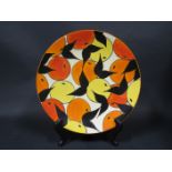 A Clarice Cliff Bizarre 10.5" Orange and Lemons Wall Plaque