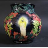 A Modern Moorcroft Limited Edition Candle and Berry Decorated Vase 2003, 19/50, 14.5cm, boxed,