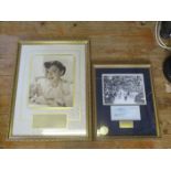 A Framed Photo of Judy Garland and signed National Bank Cheque for 5000 Dollars with Certificate and