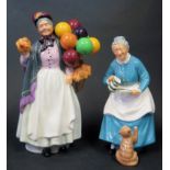 Two Royal Doulton Figurines. Biddy Penny Farthing HN1843 and The Favourite HN2249