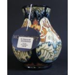 A Modern Moorcroft Limited Edition Floral Decorated Vase by Kerry Goodwin 2004, 7/100, 15.5cm,