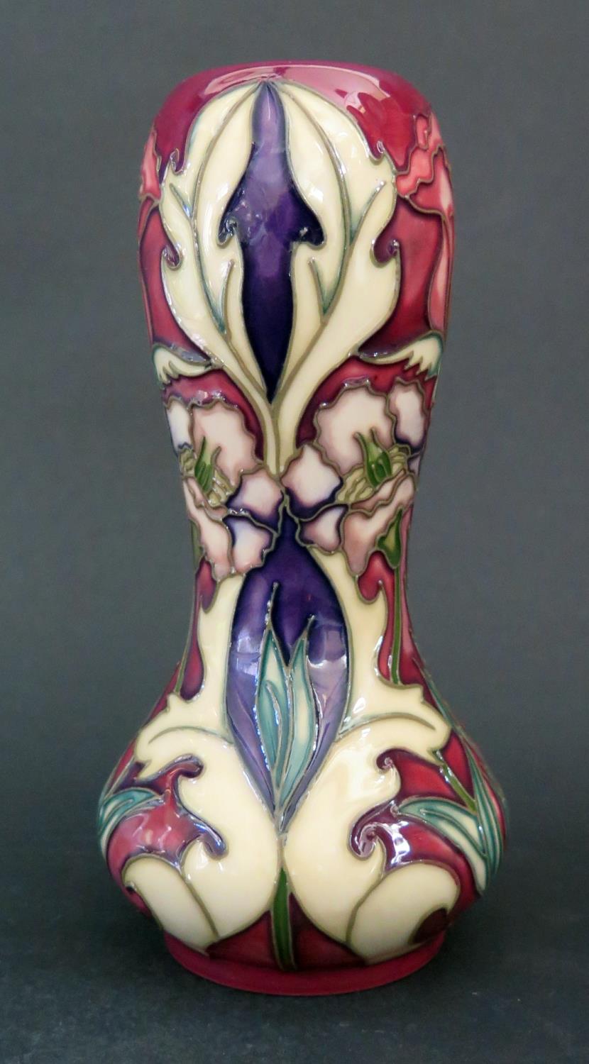 A Modern Moorcroft Floral Decorated Vase 2001, 15.5cm, boxed - Image 2 of 3