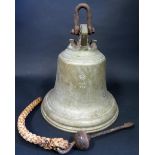 A WWII Air Ministry Scramble Bell, marked A.M. 1940 and believed to be from R.A.F. Compton