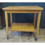 A Light Oak Fold Over Trolley/Card Table