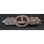 A WWII German U-Boat Combat Clasp in bronze (Entwurf Peekhaus)